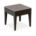 Compamia Compamia ISP858-BR Miami Square Resin Side Table Brown ISP858-BR